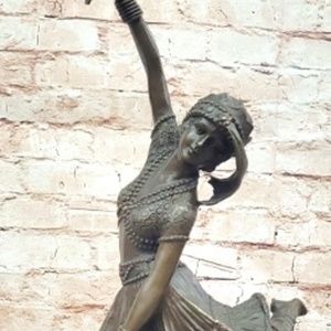 Hot Cast Bronze Art Deco Dancer Girl by D.H. Chiparus on Marble Base